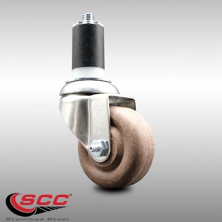 Service Caster 3 Inch 316SS High Temp Glass Filled Nylon 1-5/8 Inch Expanding Stem Caster SCC SCC-SS316EX20S314-GFNSHT-158